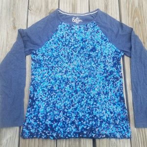 Boden Long Sleeved T-Shirt w/ Sequins Girls Sz 11